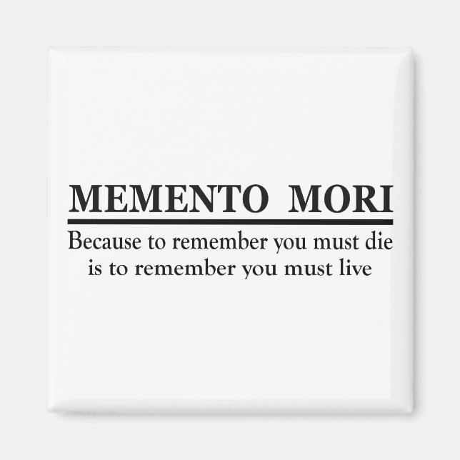 Íman Frase em Latim - Memento Mori (Frente)