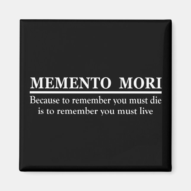 Íman Frase em Latim - Memento Mori (Frente)