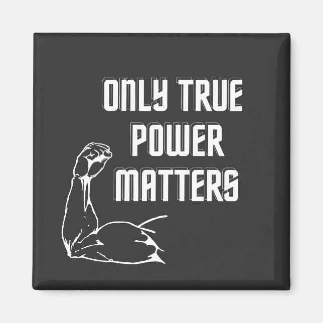 Íman Frase motivadora com braço muscular (Frente)