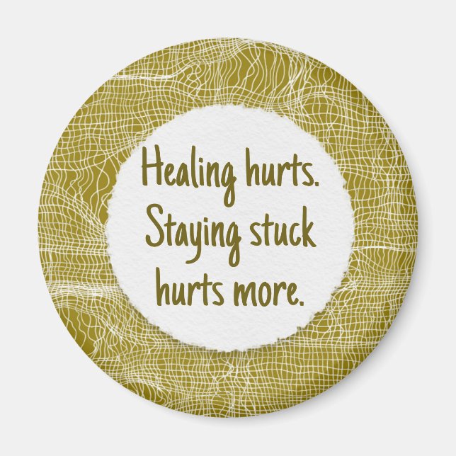 Íman Frase Personalizada de Textura do Tecido Moderno D (Frente)