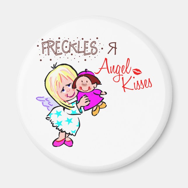 Íman Freckles São Beijos Anjos (Frente)