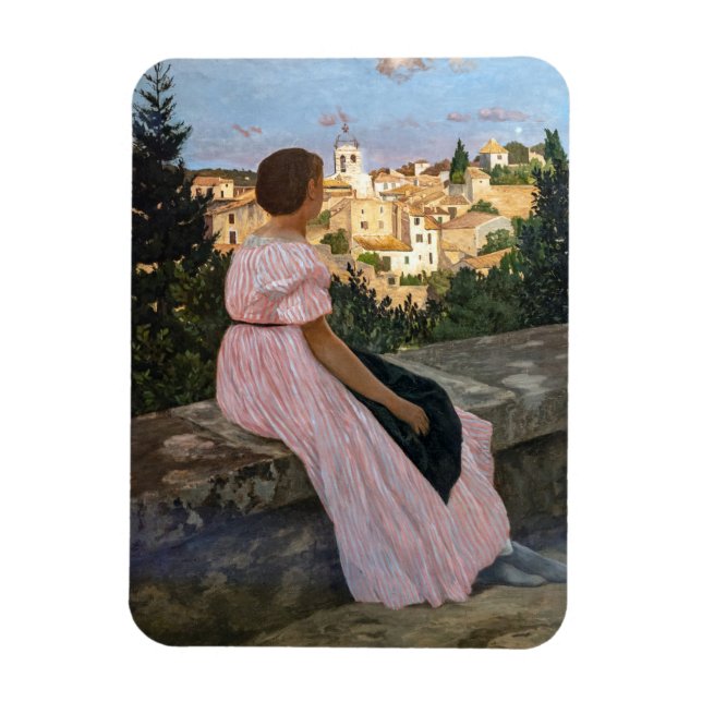 Íman Frederic Bazille - O Vestido Rosa (Vertical)