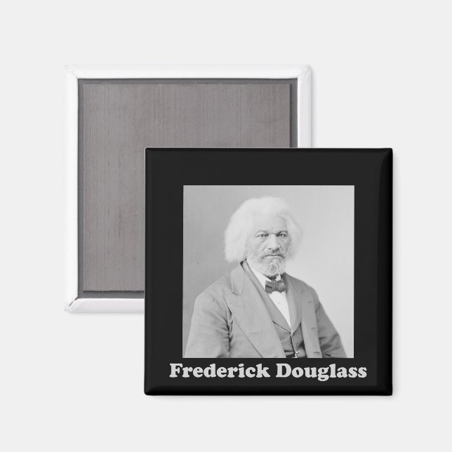 Íman Frederick Douglass Retrait Black and White Photo (Front/Back)