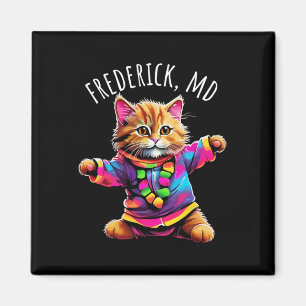 Íman Frederick Md Usa Divorcioso Dançando Gatos Colorid
