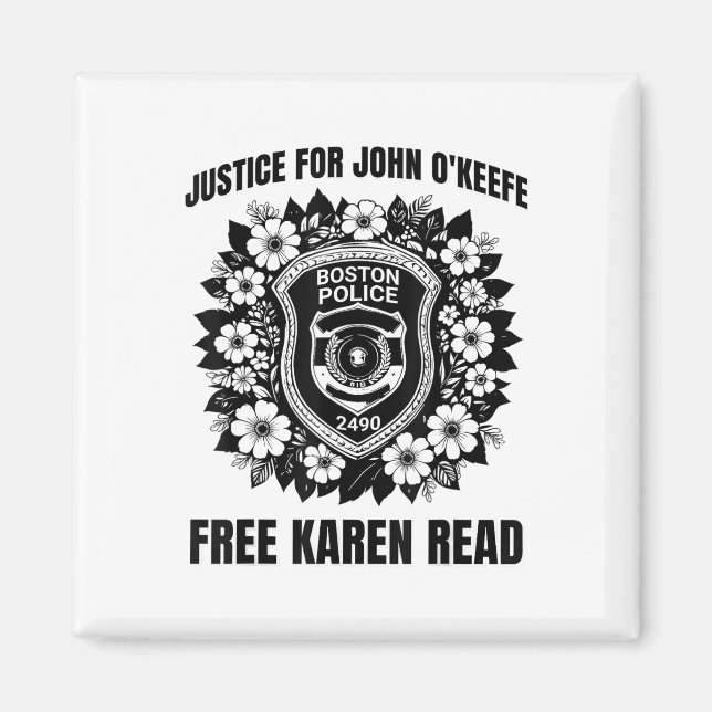 Íman Free Karen Read Justice For John Okeefe 2025 Crach (Frente)