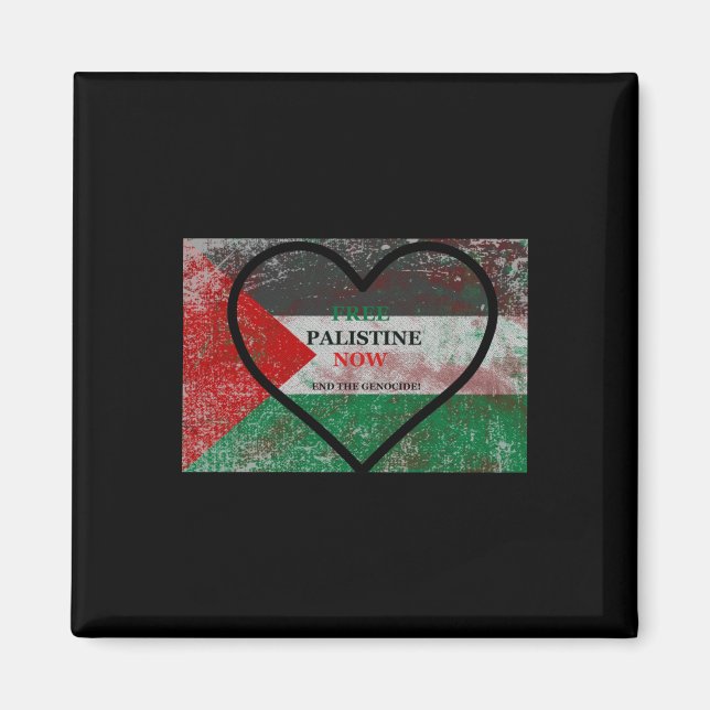 Íman Free Palestine Now Sticker (Frente)