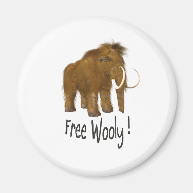 Íman "Free Wooly" Wooly Mammoth (Frente)