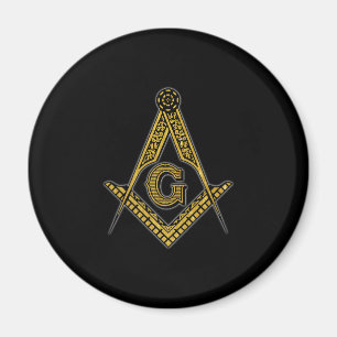 Íman Freemason (Preto e Dourado)