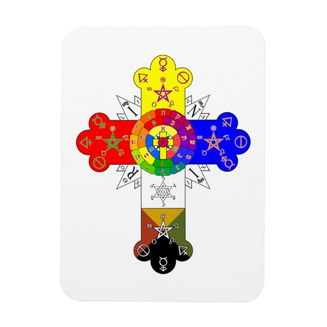 Íman Freemasonic Rosy Cross (Vertical)