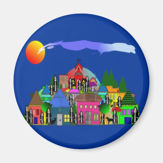 Íman "freiras da vila" presentes de arte química (Frente)
