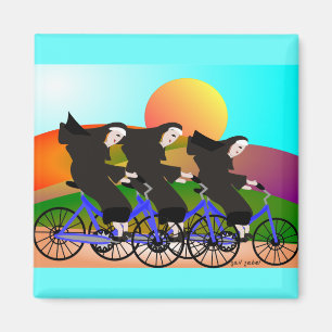 Íman Freiras em presentes da arte das bicicletas