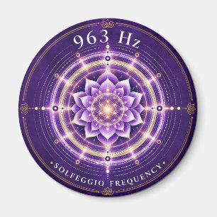 Íman Frequência Solfeggio 963 Hz Ímã   Flor da Vida