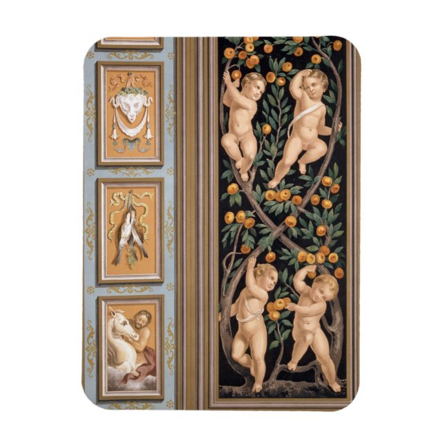 Íman Fresco de Cupídeos da Igreja de Ruas. Ambroglio, (Vertical)