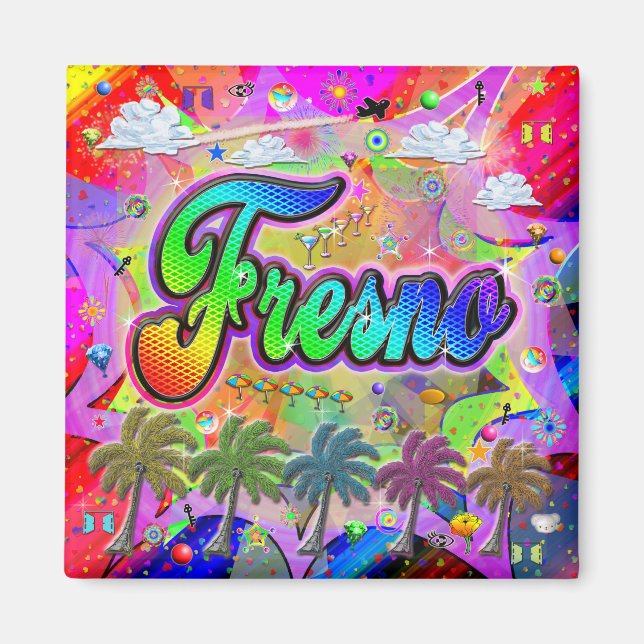 Íman Fresno Vista Express Magnet (Frente)