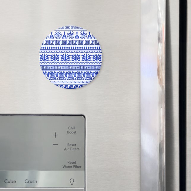 Íman Frete Grego, Padrão Mediterrânico, Azul (In Situ (Fridge))
