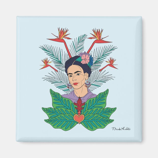 Íman Frida Kahlo | Aves do paraíso (Frente)