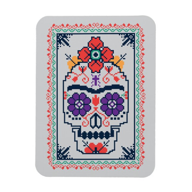 Íman Frida Kahlo | Calavera (Vertical)