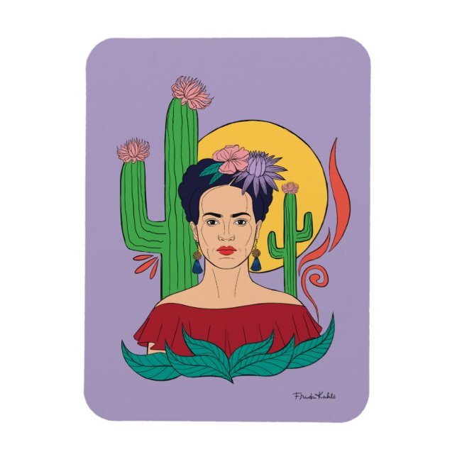 Íman Frida Kahlo Desert Graphic (Vertical)