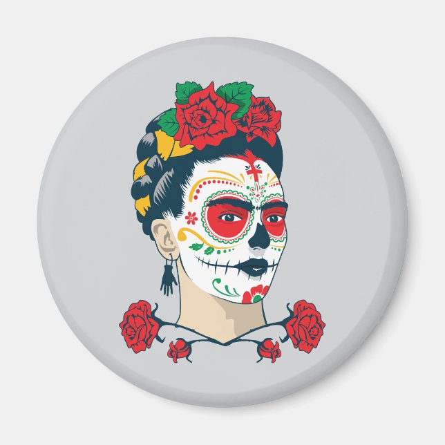 Íman Frida Kahlo | El Día de los Muertos (Frente)