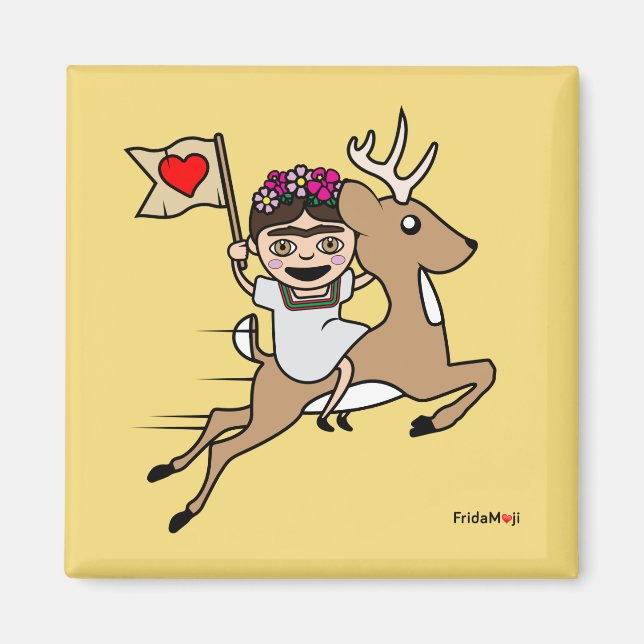 Íman Frida Kahlo | FridaMoji - Reindeer (Frente)