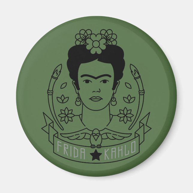 Íman Frida Kahlo | Heroína (Frente)