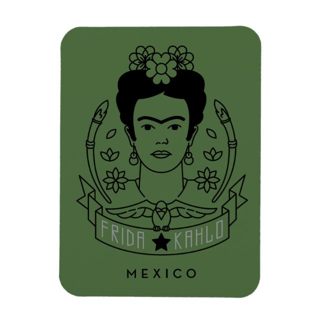Íman Frida Kahlo | Heroína (Vertical)