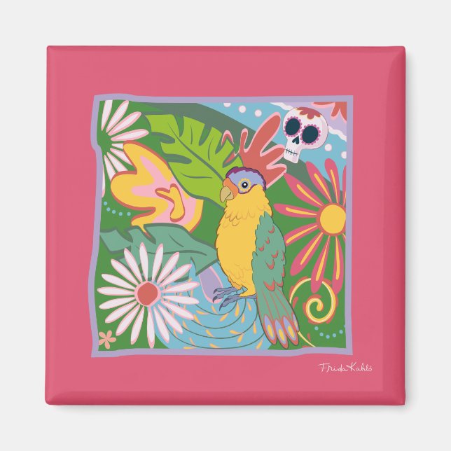 Íman Frida Kahlo Parrot Graphic (Frente)