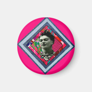 Íman Frida Kahlo Retro Denim Diamond