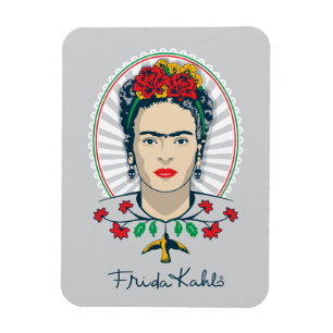 Íman Frida Kahlo   Vintage Floral