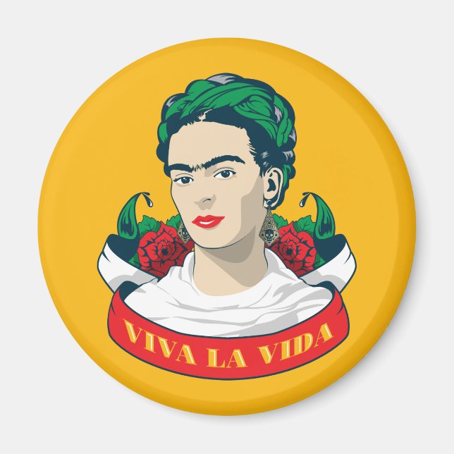 Íman Frida Kahlo | Viva la Vida (Frente)