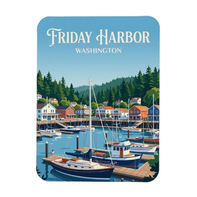 Íman Friday Harbor, Ilha de San Juan EUA (Vertical)