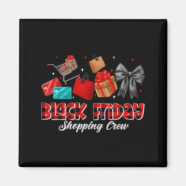 Íman Friday Shopng Squad Christmas Black Shopng Family  (Frente)