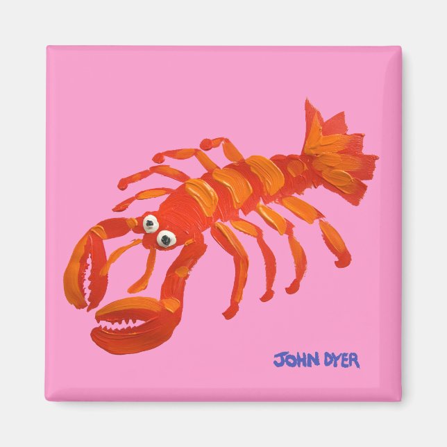 Íman Fridge Art: John Dyer Red Lobster (Frente)