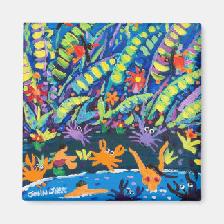 Íman Fridge Art: Ogling Eyed Crabs, Costa Rica