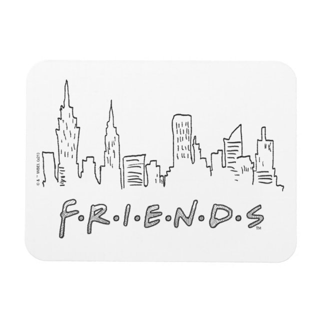 Íman FRIENDS™ | Silhueta da Cidade de Nova York (Horizontal)