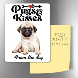 Íman Frigorífico do Dia de os namorados Pugs e Kisses