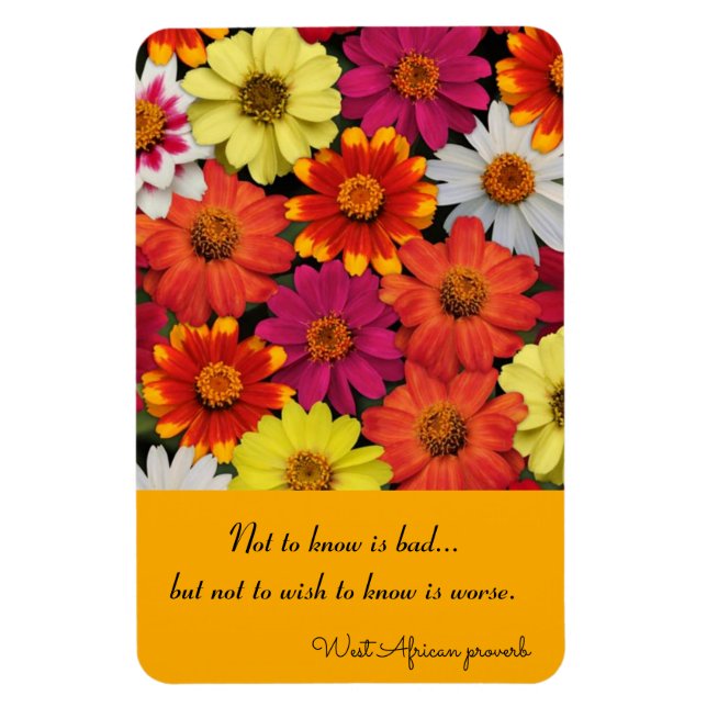 Íman Frigorífico Magnet Colorida Zinnias Modelo (Vertical)