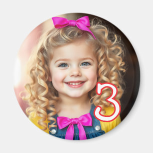 Íman Frigorífico Personalizado de Foto e Idade