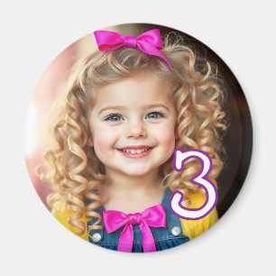 Íman Frigorífico Personalizado de Foto e Idade