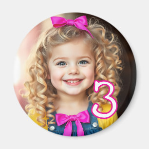 Íman Frigorífico Personalizado de Foto e Idade