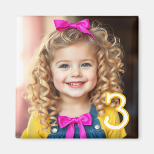 Íman Frigorífico Personalizado de Foto e Idade