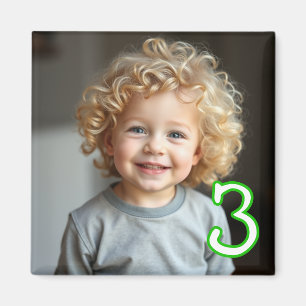 Íman Frigorífico Personalizado de Foto e Idade