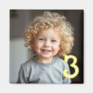 Íman Frigorífico Personalizado de Foto e Idade