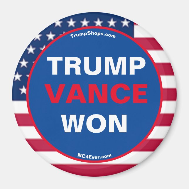 Íman Frigorífico TRUMP VANCE WON (Frente)