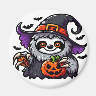 Íman Frio Dia das Bruxas Sloth Bruxa Chapéu Fantasia As