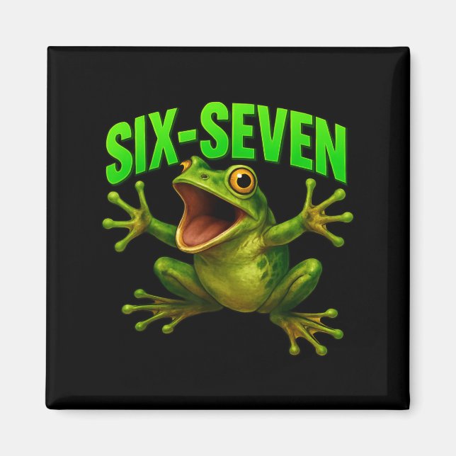 Íman Frog 67 Meme Six Seven Funny Gen Alpha  (Frente)