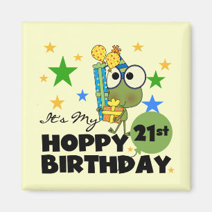 Íman Froggie Hoppy aniversário de 21 anos