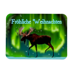 Íman Frohliche Weihnachten - Luzes do Norte Moose