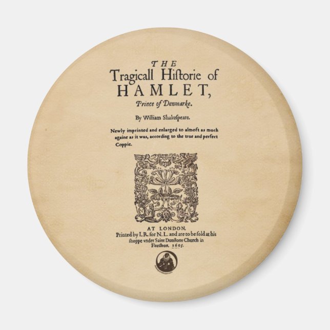 Íman Front Piece to the Hamlet Quarto (versão 1605) (Frente)