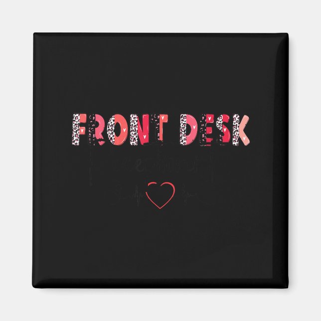 Íman Front Receptionist Desk Valentines Day Hostal Nurs (Frente)
